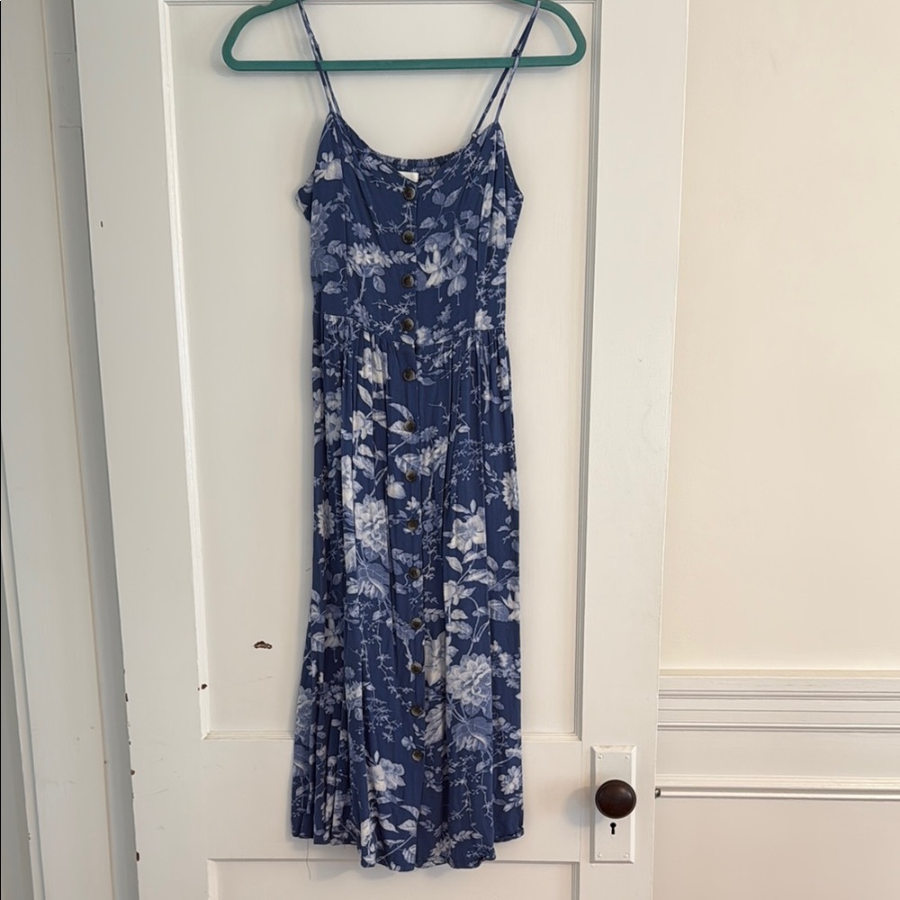 Floral Blue Maxi Dress